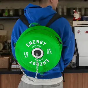 Men's Creative Gym Bag Dumbbell And Barbell Training Storage Bag Multifunctional Sports Crossbody Backpack