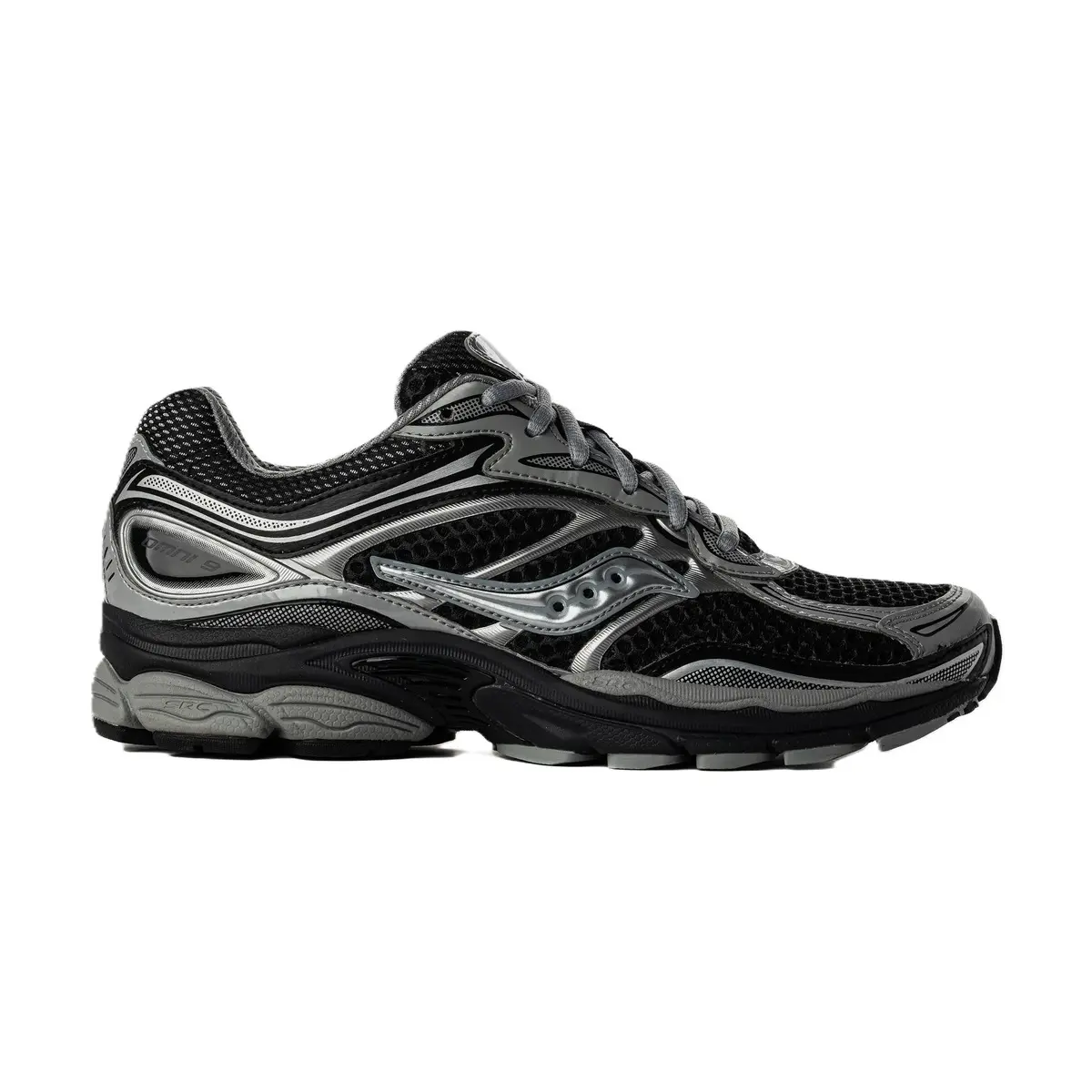 Saucony ProGrid Omni 9 Black Silver Grey Men's Fashion Shoes New