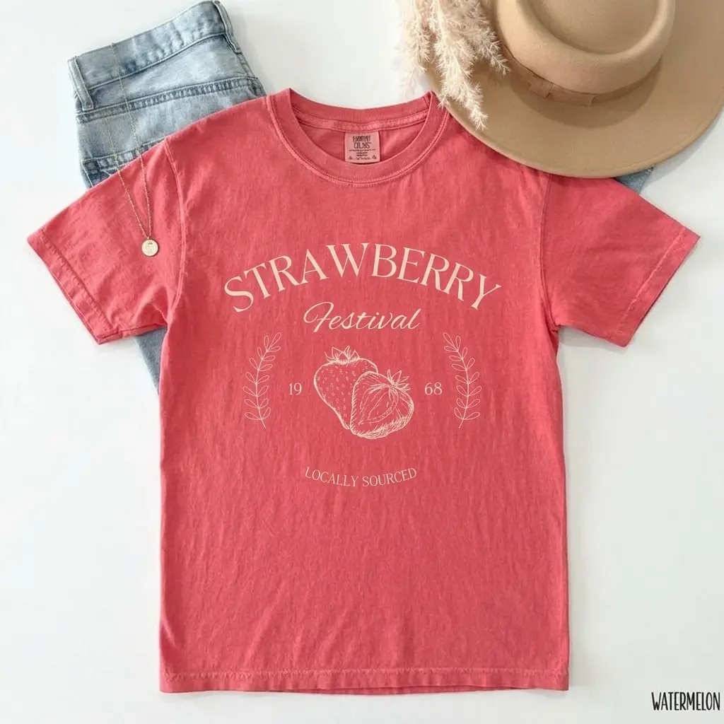 Strawberry Vintage Shirt, Strawberry Festival Cottagecore T-Shirt,4th of July Shirt Strawberry Tee, Summer Fruit Strawberry Tee