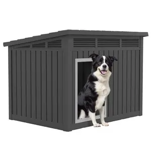 Dog House for Indoor & Outdoor - Weatherproof & Removable Roof, Fits Small to Large Dogs-Best Christmas Gifts. (43.7" L x 34.45"W×7.01"H)