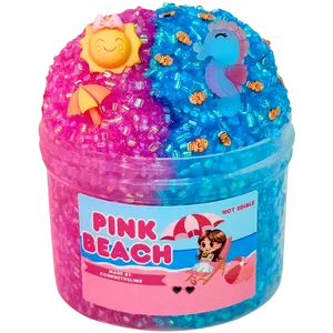 Pink Beach 8oz Slime Bingsu Texture Scented Salt Water Taffy