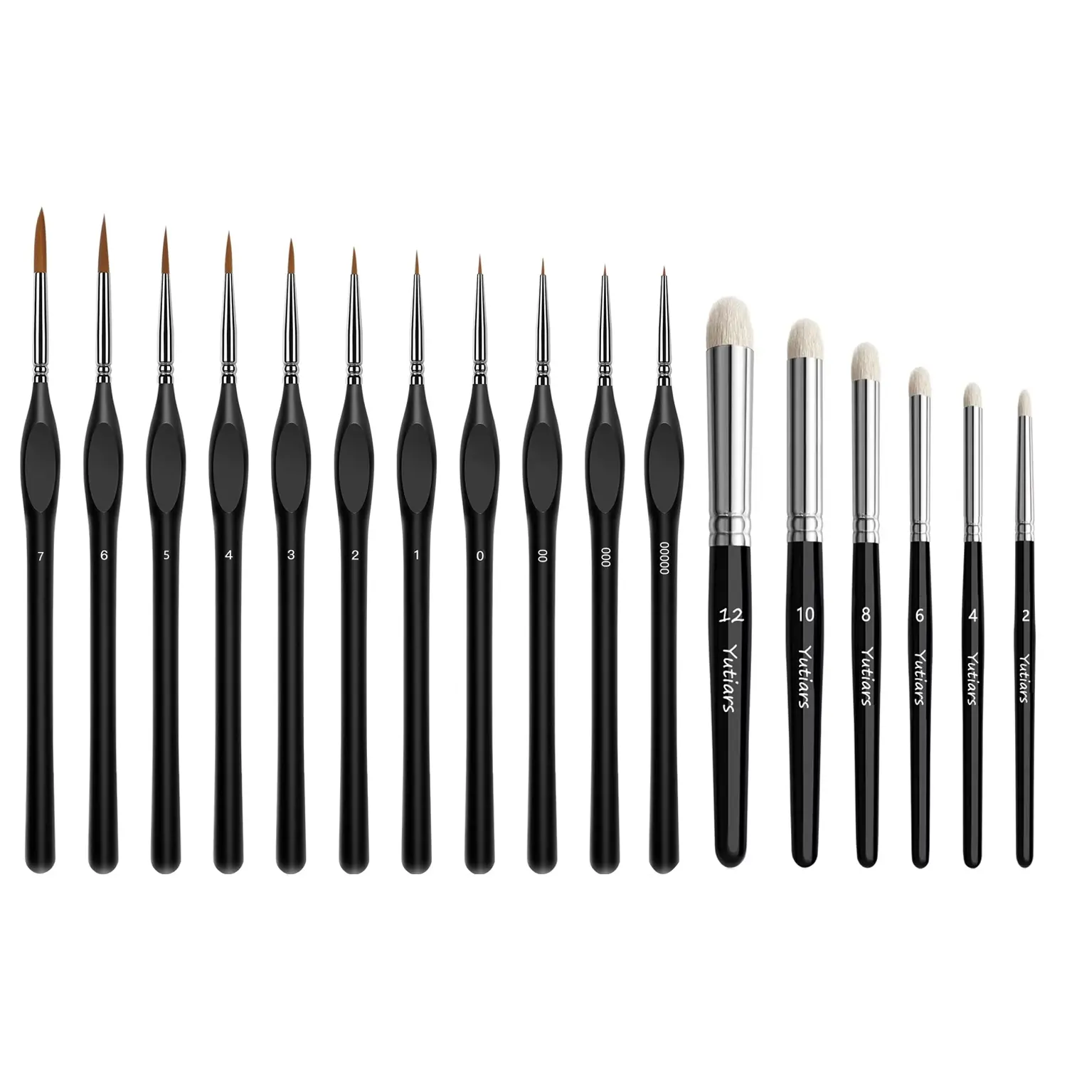 Fine Detail Miniature Paint Brushes, Artist Paint Brushes - Wood Handle Art Supplies, Craft Tool, Painting Tool, for Acrylic/Watercolor/Scale Models, Drybrush & Micro Detailing for Warhammer 40K/Dnd - Ideal Christmas Gift for Beginners & Hobbyists