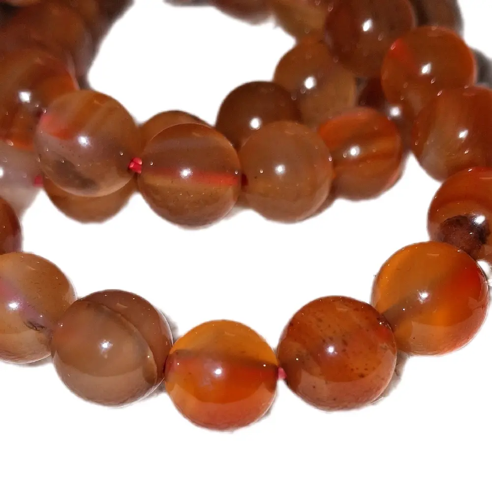 Orange Agate/Carnelian Crystal Bracelet set of 3