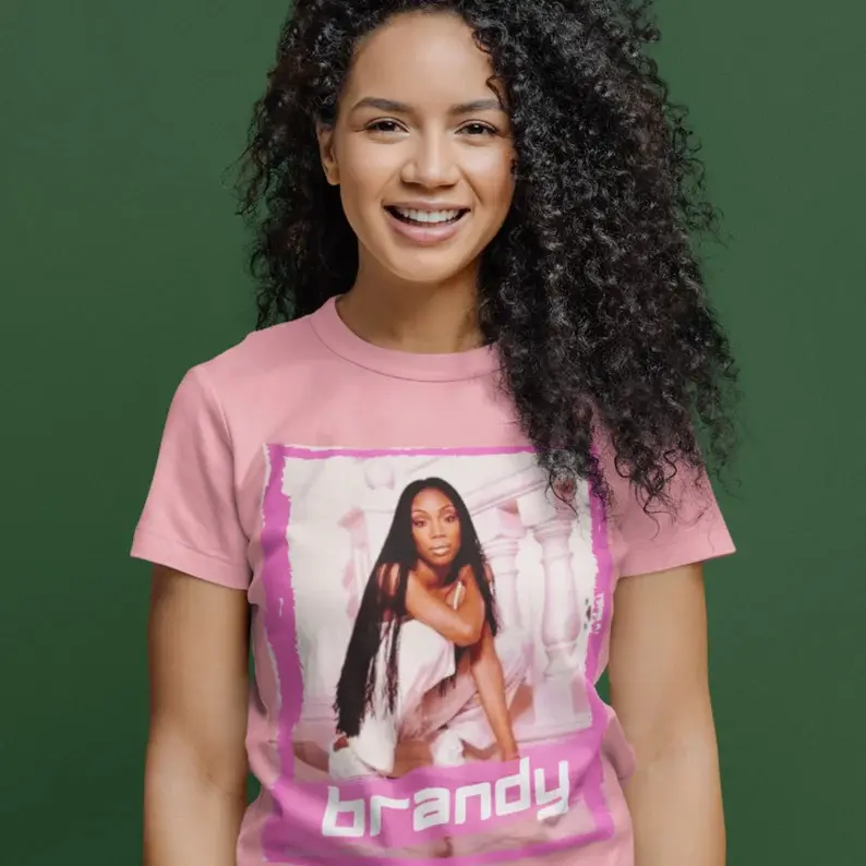 Brandy With The Braids Tee | UNISEX R&B Singer Brandy Shirt | Music Icon Brandy Tshirt | Exclusive PinkPrint Brandy Norwood Shirt | ZuluSky Cotton Top