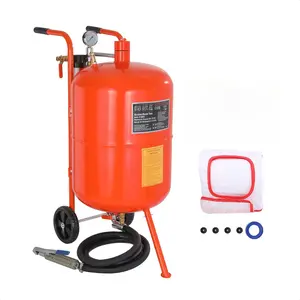 Sand Blaster, 60-110 PSI High Pressure Sandblaster, Portable Abrasive Blasting Tank, Air Sand Blasting Kit with 4 Ceramic Nozzles and Oil-Water Separator for Paint, Stain, Rust Removal
