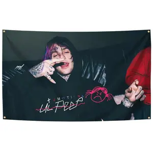 Tapestry Decor 3X5 Ft Rap Singer Music Poster Lil Singer Peep Tapestry  Home Tapestry  Living Room University Dormitory Decoration Available For Indoor And Outdoor