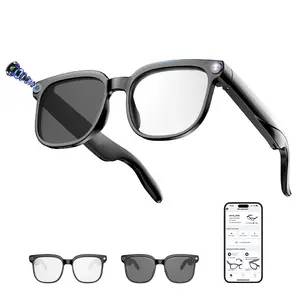 AI Smart Glasses with Camera, 8MP HD Camera, 1080P Video Recording, 139-Language Translation, Photochromic Lens, Audio Recording, Object Recognition, ChatGPT Assistant, Suitable for Any Scenes