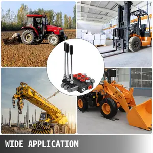 3 Spool Hydraulic Directional Control Valve Double Acting 11 GPM