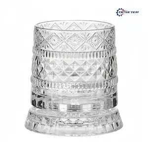 360 Rotating Crystal Whiskey Glass - Anti-Stress Spinning Cup