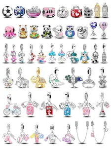 Whimsical Mixed Theme Charm Beads Collection with Landmark Animal, Fun and Drop Charm Designs for Women’s DIY Jewelry and Daily Wear