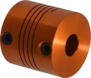 Lovejoy Flexible Screw Hub Coupling - Anodized Aluminum, 1/4" Max Bore Diameter, 3/4" OD, 3/4" OAL, Part Number 68514456626, Flexible Hub