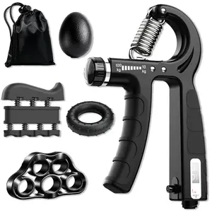 Forearm Grip Strengthener 6Pcs Kit Adjustable Resistance Finger Trainer for Sports, Rehabilitation & Stress Relief