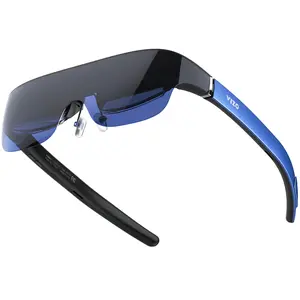 TOZO VIZO V1 AR Glasses 1800-Nit Ultra-Bright Display 118" Virtual Mega Screen Built-In Stereo Speakers Adjustable Myopia Correction 0-500° 2D/3D Mode Switching Compatible with iPhone Mac PC