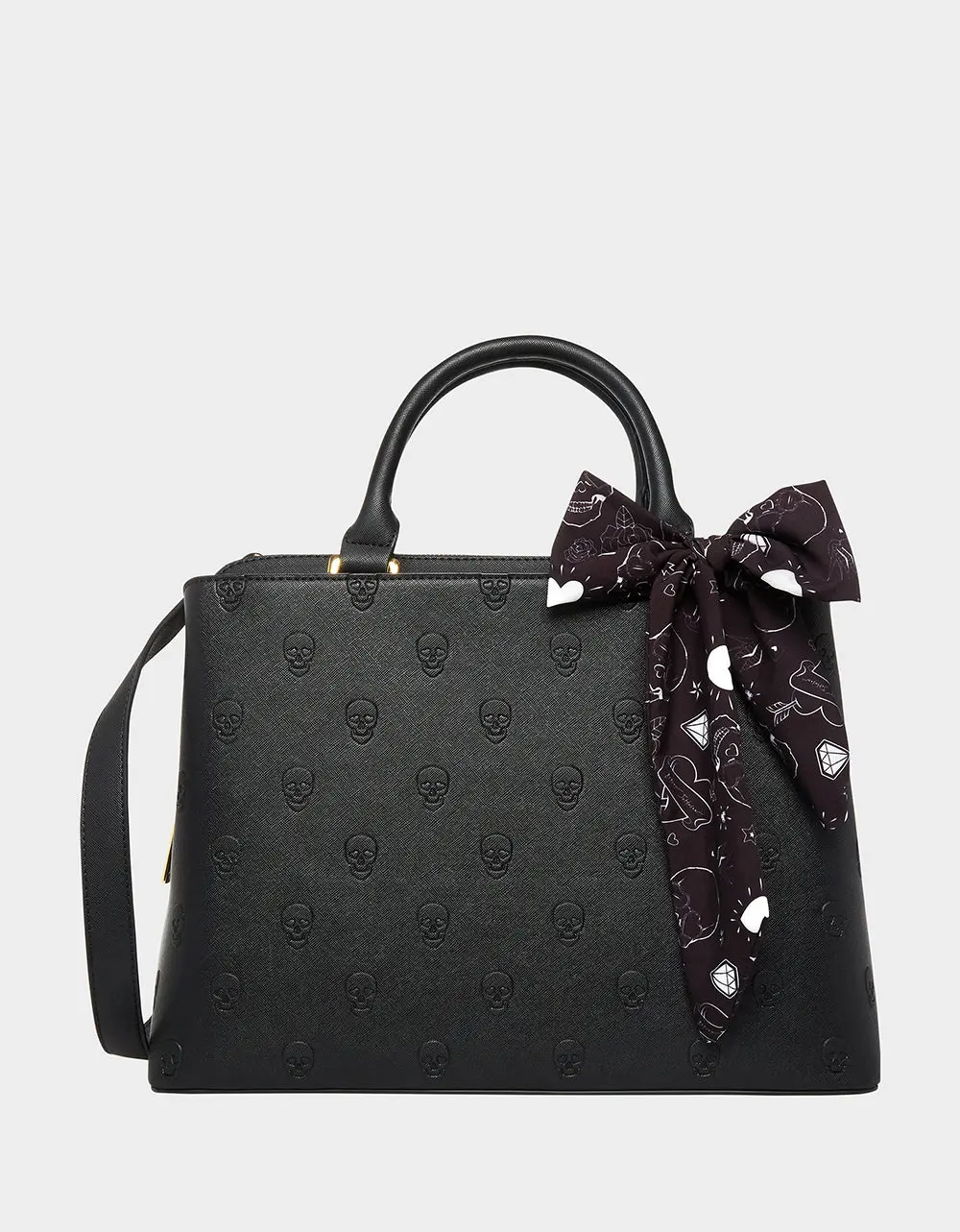 Betsey Johnson SKULLICIOUS SATCHEL BLACK