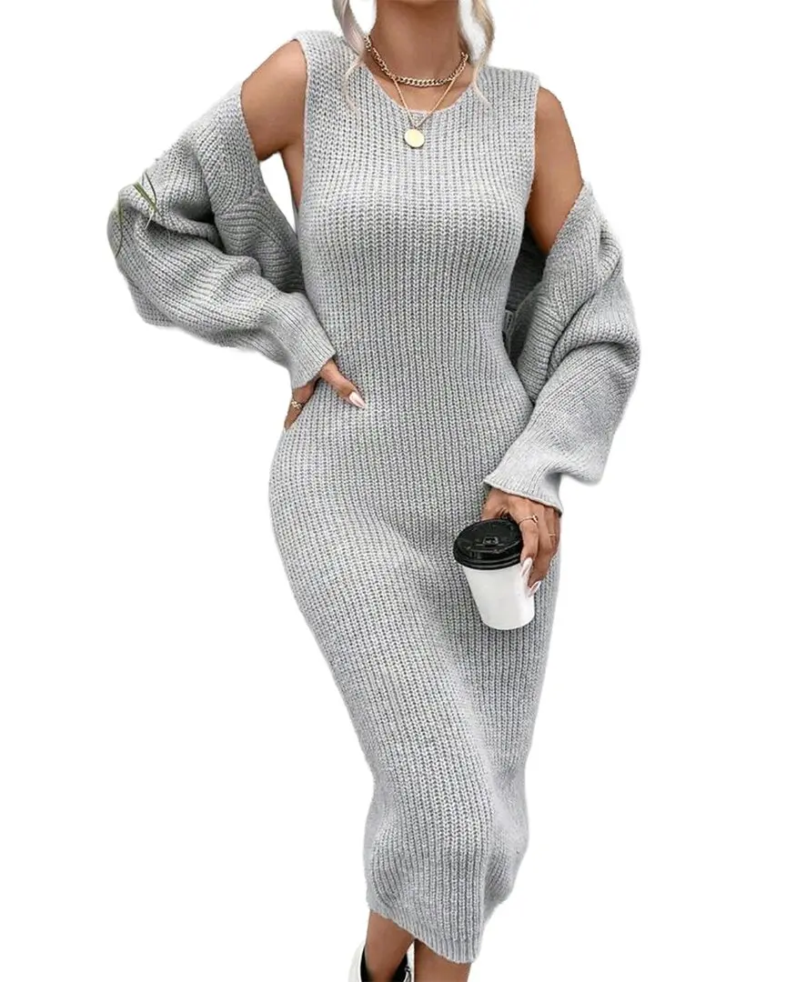 KAYLA PARIS 2pc Cardigan & Dress Set