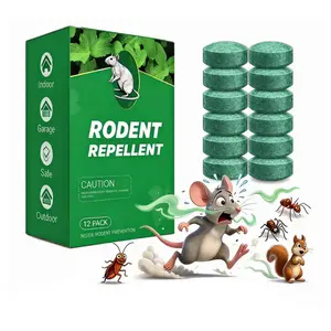Mouse Rodent Repellent, 12 Pack Peppermint Oil Mouse Traps for Rat Mice, Ant, Roach, Spider, Squirrel, Nature Mouse Deterrent for Indoor Outdoor Use, for Garden & Home, Family & Pet Safe