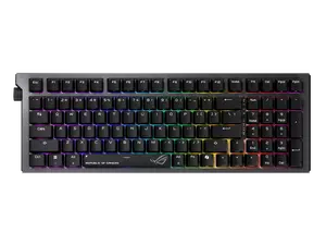 ASUS ROG Strix Morph 96 Wireless Mechanical Gaming Keyboard - 96% Full-Size, Tri-Mode, Hot Swappable NX Snow V2 Linear Switch, South Facing PCB, ABS Keycap, PC/Mac Support, Web-based Config - Black