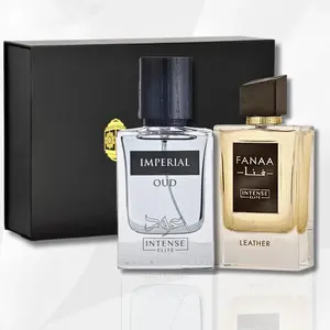 Fanaa Leather EDP - 100Ml (3.4Oz) & Imperial Oud EDP 50Ml (1.67Oz) WITH MAGNETIC GIFT SET by INTENSE ELITE.