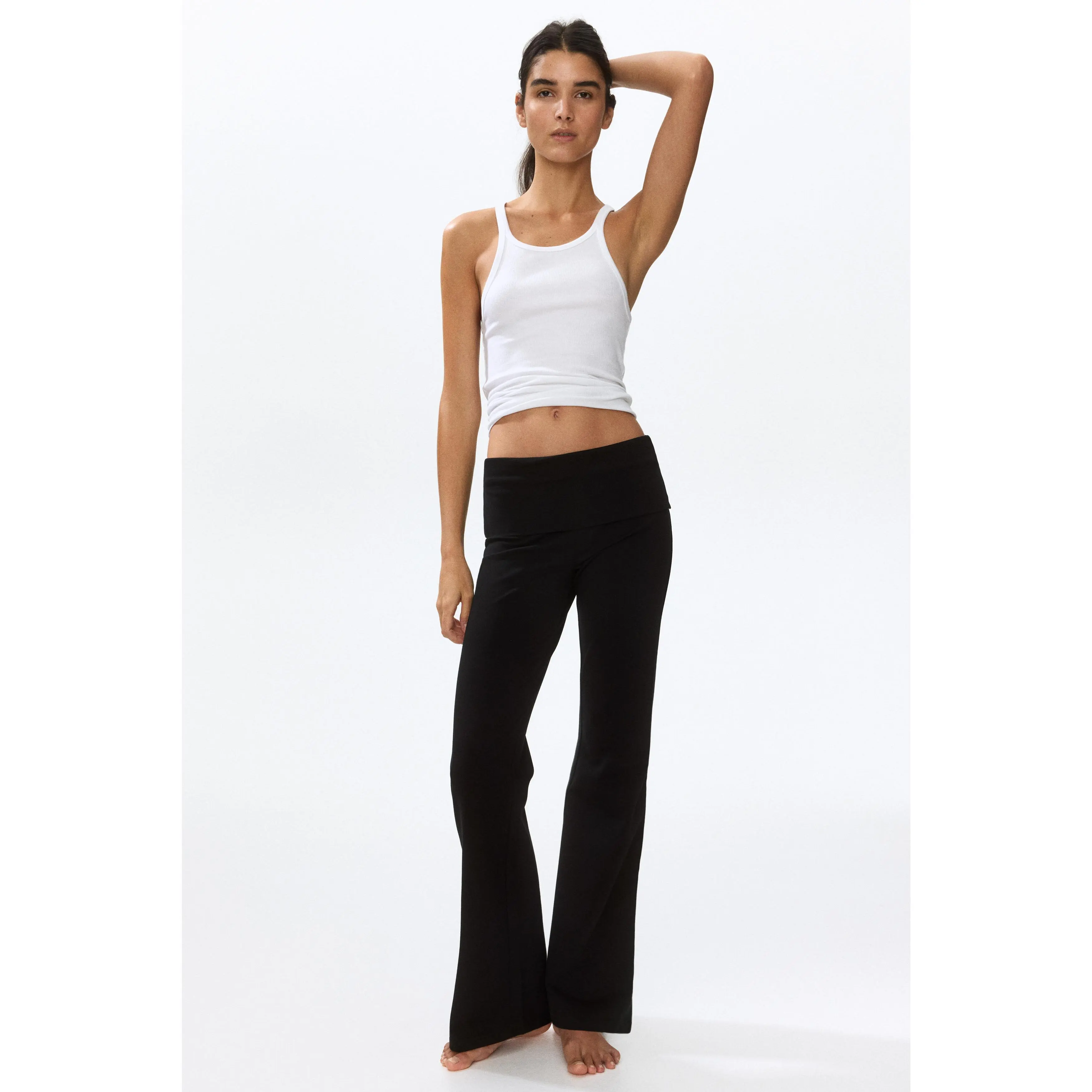 H&M Foldover-waist cotton trousers H&M Foldover-waist cotton trousers