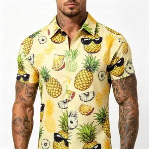 Hawaiian Tropical Beach Short-Sleeve Button-Down Shirt Quick-Dry 3D Print Top for Summer Vacation Cruise Resort XS-5XL Casual Menswear Menswear