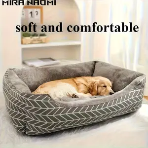 4 sizes available, Shaped beds, a plush dog bed made of felt polyester, warm winter pet sofa suitable for small to large breeds, thick cushion no assembly, perfect for cats and dogs, Home (Model: DM399)