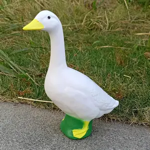 Garden Goose Statue Resin Delicate Details Lifelike Exquisite Craft Goose Figurine Sculpture Ornament Decoration for Home