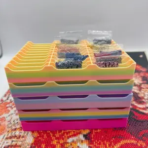 Diamond Painting Storage Box with 30 Compartments, Hollow Design for Easy Organization, Lightweight Diamond Bag Organizer Rack, Diamond Art Tools