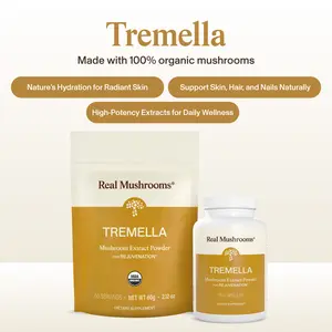 Real Mushrooms Organic Tremella Powder for Skin Hydration | Snow Mushroom for Hair, Skin & Nails | Mix in Coffee or Smoothies | 100% Mushrooms