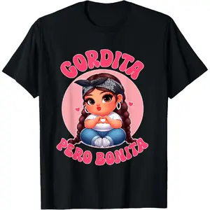 Golf Gift T-Shirt For Men And Women 100% Cotton Gordita Pero Bonita- Latina Chingona Mujer Chicana-Chula T-Shirt