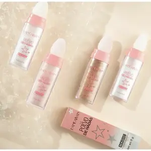 HANDAIYAN Polvo de Hadas Fairy Highlight Pat + Body Glitter Spray Set, Shimmer Highlighter Powder with Sponge, All-Over Glow for Face Body