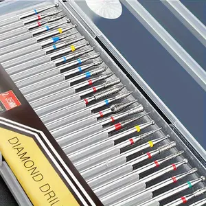 30Pcs Diamond Nail Drill Bits Rotary Electric Nail Drill Set Machine Milling Cutter Pedicure Manicure Polishing Strong Nail File Nail Drill Polisher