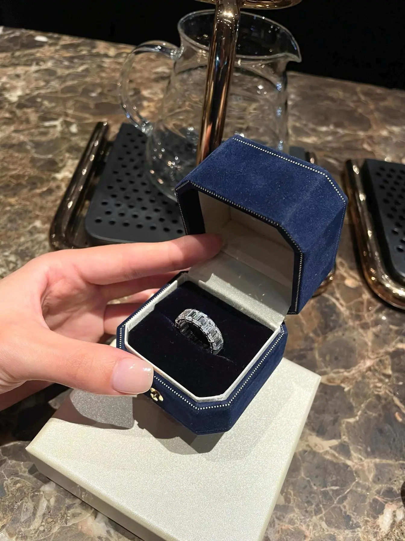 Classic Vintage: 10ct Emerald Cut Pav√© Lab Diamond Eternity Ring ‚Äì Luxury & Beauty Combined 5A Grade Gemstone Jewelry, Timeless Elegance
