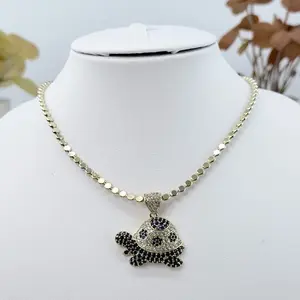 14K Gold Plated Blue Turtle Rhinestone Pendant for Women Elegant Fashion Jewelry Gift