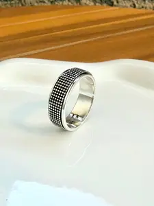 Sterling Silver 925 Anxiety Ring - Elegant Fidget Spinner for Stress Relief