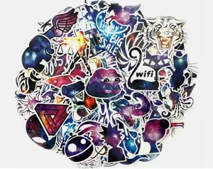 Pack of 50 Galaxy Stickers, For Car Phone Laptop Skateboard Decals