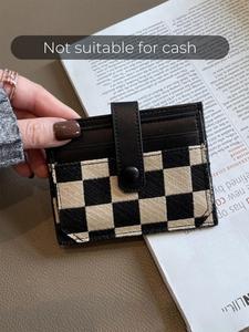 women's colorblock plaid pattern short durable wallet, casual pu leather zipper card holder, trendy all-match wallet for daily use, fall freshness, 80s fashion pop wallet, girlfriend gifts, everyday purse, cardholder, business card holder, card organizer