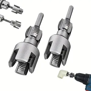 2Pcs Long-Handled Pipe Taps Drill Bit Set, Internal & External Thread Cutting Tool for 1/2 DN15 & 3/4 DN20 Lines, Drill-Compatible for Home Fitting Repair & Decoration