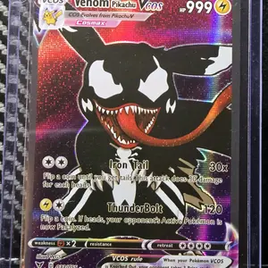 Venom Pikachu Marvel Pokemon Cosplay Fan Art Card