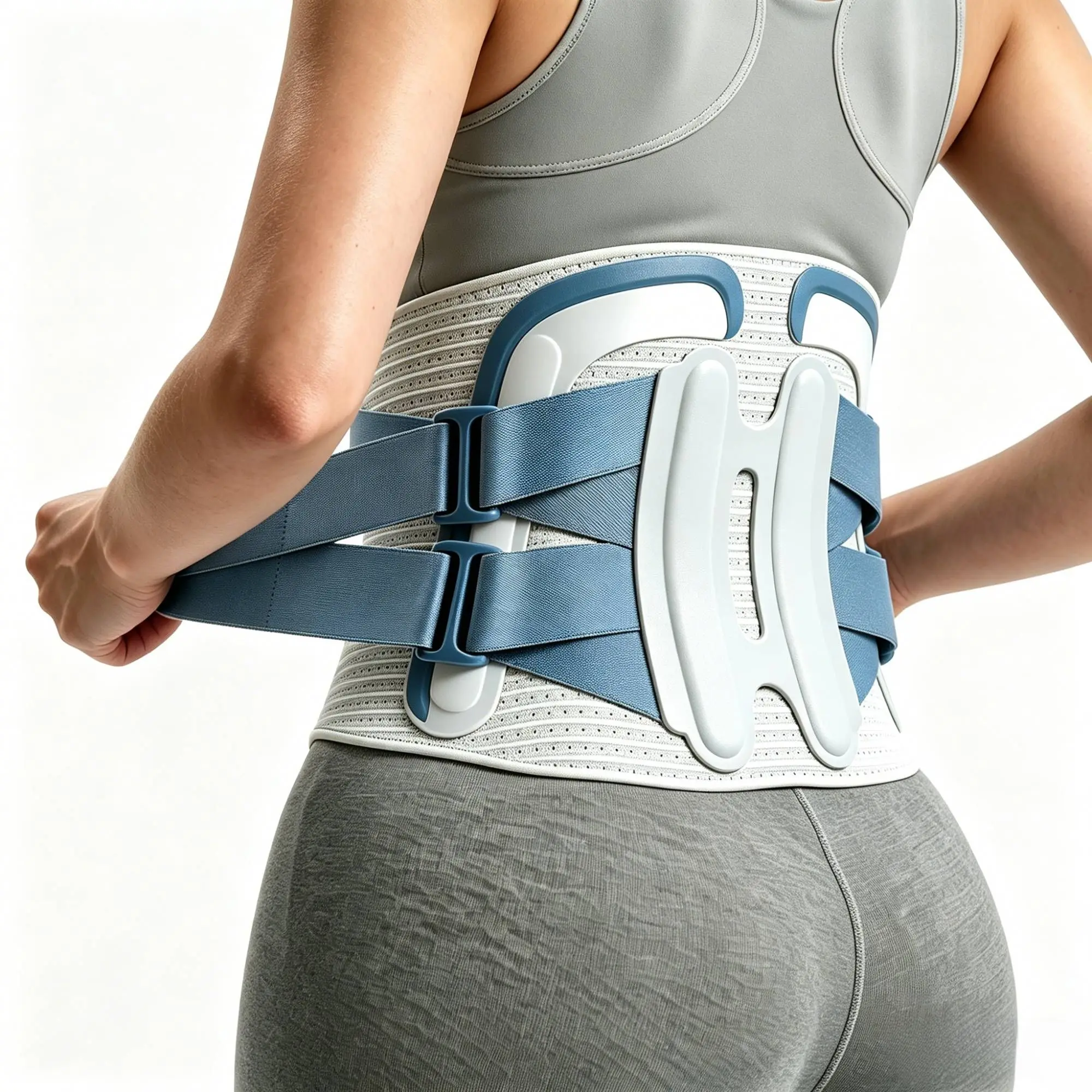 COFCARE Ergonomic Healthcare Lumbar Back Brace for Men & Women, Slim-Fit Adjustable Support Belt, Breathable Lightweight Lower Back Pain Relief for Work, Driving