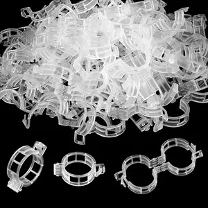 200 Pcs Plastic Trellis Plant Support Clips for Support, Tomato Plastic Trellis Clips, Garden Support Clips for Grape Tomato Vine Vegetables Plants for Upright and Healthy Growth, Vine & Vegetable Support to Keep Plants Upright & Healthy (White)