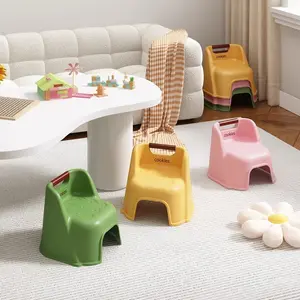 Kids Plastic Backrest Chair, Thickened Non-Slip Toddler Stool, Home Baby Bath Bench, Preschool Kindergarten Seat, Multi-Use Child Dining Chair, Must-Have for Home Daily Spaces