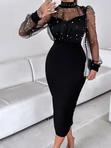 Midnight  Sheer Luxe Dress