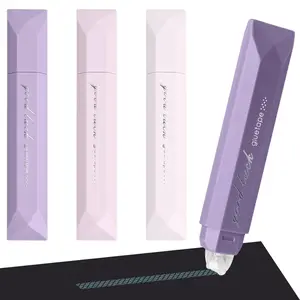 4-Pack Double Sided Tape Roller, 6 mm x 196 Inch Adhesive Tape Glue Runner for Scrapbook Craft Supplies Office School Art Materials