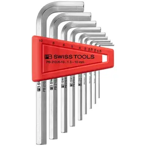 PB Swiss PB 210.H-10 Key L- Wrenches, set in a practical plastic holder