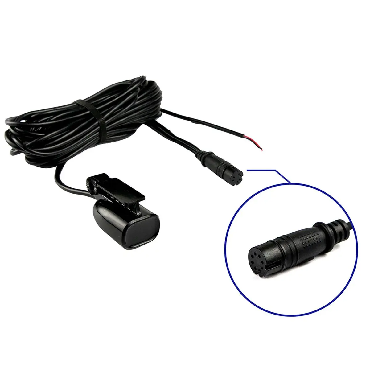 Lowrance Bullet Skimmer Transom Mount Transducer, Compact Fish & Aquatic Depth Scan Accessory with Wide Angle Detection