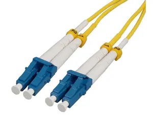 Intellinet 1.5 m LC to LC UPC Fiber Optic Patch Cable, 2.0 mm, Duplex, OFNR, Singlemode BIF, Yellow, 9/125 µm, Bend Insensitive Fiber Cable G.657.A1, 4.9 ft