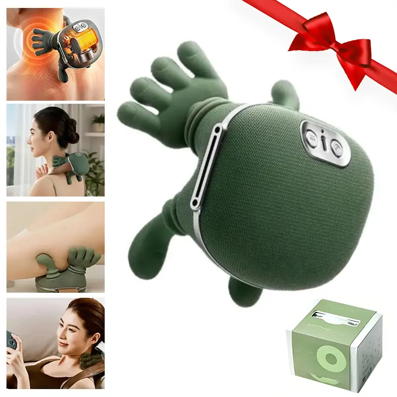 1 shoulder and neck massager, acupressure type back and neck massager, kneading massage pillow, electric massager, therapy massage, acupressure device, kneading design, high-quality material for birthday gifts and holiday gifts for elderly friends,