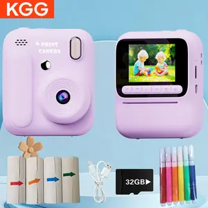 Color Printing Camera For Boys And Girls, Z700 Instant Imaging Children's Mini Digital Camera With 32Gb Card, Polaroid 2.4-Inch High-Definition Screen, 1080P Video, Music, Games, Student Multifunctional Ink Free Thermal Color Printing Camera