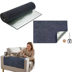 DIY Cat Scratch Protector for Leather Couch, Self-Adhesive Anti-Scratch Pad for Furniture, Removable No Residue Climbing Cat Scratcher Couch Protector from Cat Claws Scratching for Indoor (Dark Gray, 39.3x15.8In)