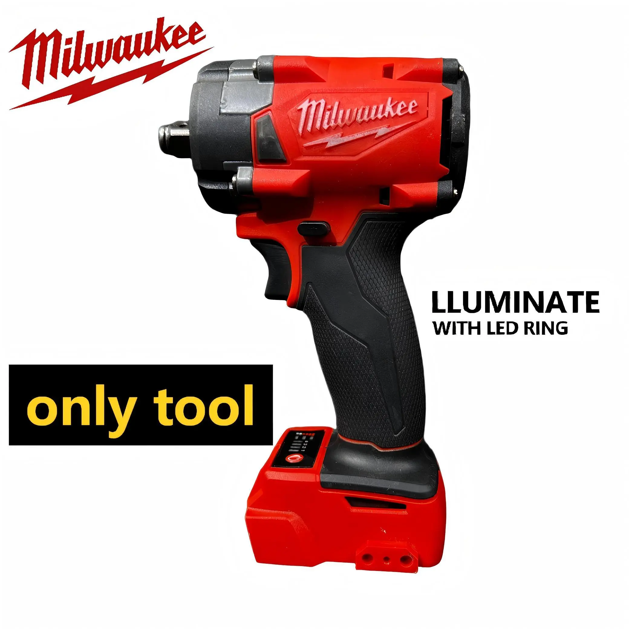 Milwaukee M18 1/2 Inch High Torque Cordless Impact Wrench, Corded Circular Saw Built-in Laser Guide, Professional Power Tool Combo Kit for Car Maintenance, Construction & Household Renovation